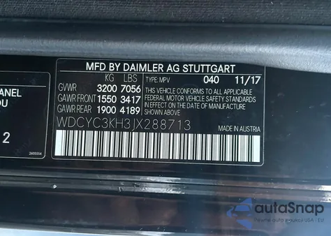 2018 Mercedes-Benz G 550 z USA, uszkodzony, nr VIN WDCYC3KH3JX288713